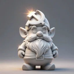 zbrush model of a communist gnome, highly detaild