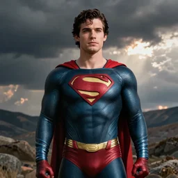 Ezra Miller as Superman, real photo