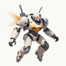 a goldfish piloting a mech suit art by livia prim