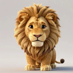 Cute lion, very detailed, Behance, sharp focus, 4k