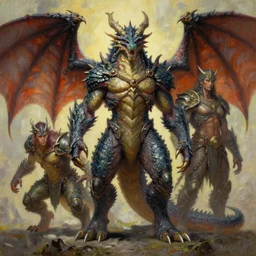 dragon, kushala daora, fatalis, rathalos, full body concept, by beksinski, weta workshop concept art, ruan jia, edward hooper, oil painting