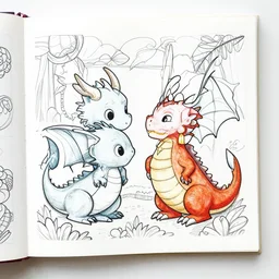 little dragons coloring book