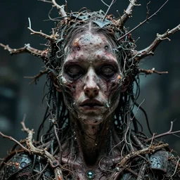 niander wallace in bladerunner 2 0 4 9 and god complex, dmt, ego death, detailed, intricate, hyperrealism, intense, scary, decay, cinestill by denis villeneuve and simon stalenhag