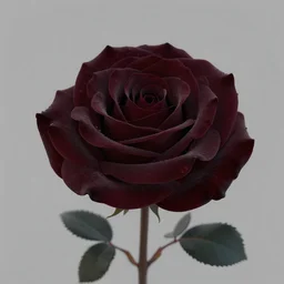 a 3 d rendering of a dark rose