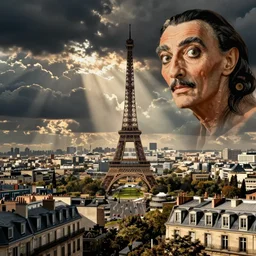 french parisian landscape by dali