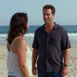 screenshot of the sopranos, beach episode