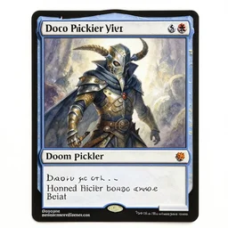 high detail watercolor painting of a magic the gathering card the doom pickler