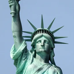 statue of libertys head broken off
