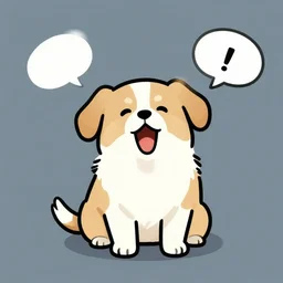Illustration of a dog saying bark