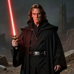 John candy as an evil dark jedi, painterly style