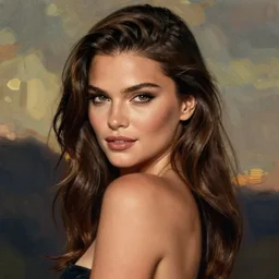 Miranda Kerr, portrait, by ilya kuvshinov