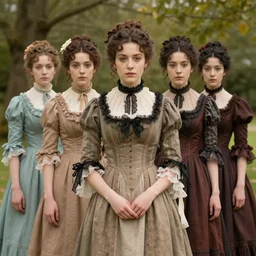 Victorian woman with her clones