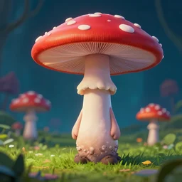 unreal engine 5, a game about fly agaric man, psychedelic