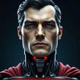 portrait of superman robot, realistic, unreal engine, super detailed, 8 k