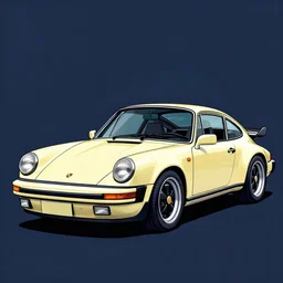 pop art illustration of a porsche 9 1 1, adobe illustrator