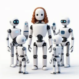 anthropomorphic social bot network, leonard da vinci style