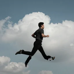 Running man and the clouds by Trent Parke, clean, detailed, Magnum photos