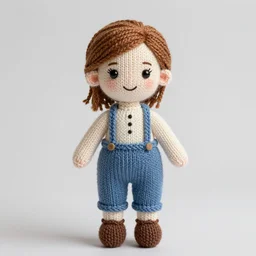 a knitted emma watson plushie