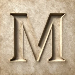 letter m carving