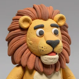real lion-o thundercats!! clay! close detailed sculpted head , style: claymation puppet kids clay , by guldies