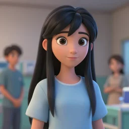 a 3 d render film animation still portrait of a disney singer girl, finely detailed features, perfect art, in the hospital, gapmoe yandere grimdark, trending on pixiv fanbox, painted by greg rutkowski makoto shinkai takashi takeuchi studio ghibli, akihiko yoshida, pixar 3 d render, renderman