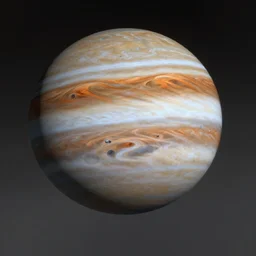 Flying buttresses in the atmosphere of Jupiter, octane render, raytracing