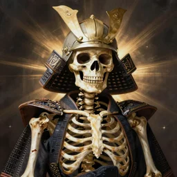 Portrait of a Samurai Skeleton by greg rutkowski