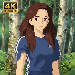portrait art of beautiful anime girl emma stone in summer adidas outfit, birch tree on background, art by studio ghibli, makoto shinkai, artstation, great rutkowski, intricate details, 4 k