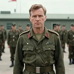 rutger hauer in a military base, 1 9 8 7, movie still