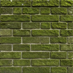 photo - realistic mossy brick, painted repeating tiling texture