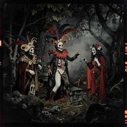 kodak portra 4 0 0, wetplate, photo of a surreal artsy dream scene, horror, carneval, grotesque