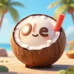 ole!, coconut, coconut, cartoon, cartoon, highly detailed vfx, cinematic, volumetric lighting,