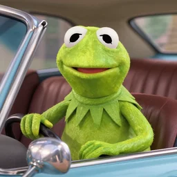 a movie still of Kermit the Frog in Drive (2012)