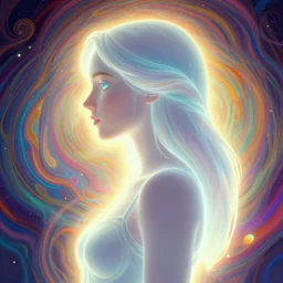 side portrait, imogen poots paladin, gloomhaven, soft, smooth, luminescent, art nouveau tarot, backlit glow, colorful swirly ripples, gaudy colors, 8 k, by greg rutkowski, jesper ejsing, rhads, ilya kuvshinov, cushart krenz