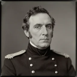 an facial portrait of a paul giamatti portraying united states president zachary taylor!, military uniform, 1 8 4 8, a photograph by john fulton folinsbee, trending on pinterest, american romanticism, creative commons attribution, ambrotype, associated press photo, detailed