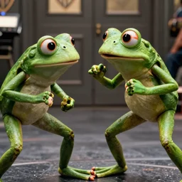 pepe frog film still the matrix 1 9 9 9, fighting scene, high quality, hd, 4 k, warner brothers, hbo, cinema