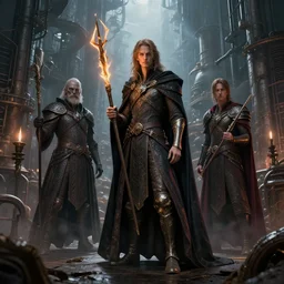 wizards in the middle of an industrial revolution, digital art, fantasy, trending on artstation, highly detailed, high quality