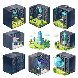 photo cartoon bd illustration comic manga painting of datacenter environement : 5 fantasy environement, digital painting : 1 fat brush concept sketch artist bd enki bilal : 1 0