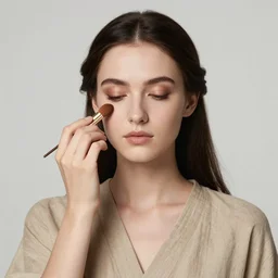 portrait of a druid girl, wooden makeup, studio light, by terry richardson, 8 5 mm