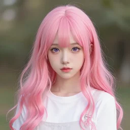 alt girl with pink hair, cute outfit, digital art, portrait, highly detailed