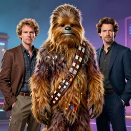 formal portrait of chewbacca as doc brown from back to the future. digital art by eugene de blaas, ross tran, and nasreddine dinet, vibrant color scheme, intricately detailed, in the style of romanticism, cinematic, lighting background, artstation, greg rutkowski