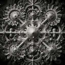 microbial baroque by ernst haeckel, artstation, matte painting, hyper - detailed, symmetry, fractal elements