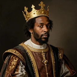 kendrick lamar as a king, Renaissance portrait