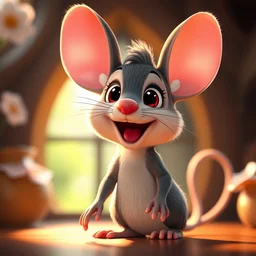 a wholesome animation key shot of a cute mouse, studio ghibli, pixar and disney animation, sharp, rendered in unreal engine 5, anime key art by greg rutkowski, bloom, dramatic lighting