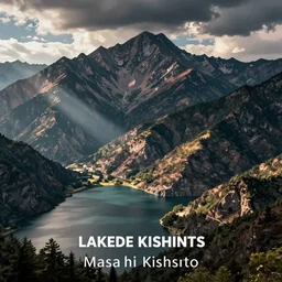 lakeside mountains, by masashi kishimoto
