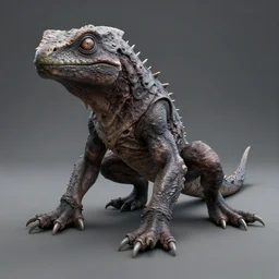 3 d render mesh, valhiem, four legged lizard creature, creepy, featured at e 3