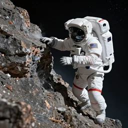 a cresture attacking a cosmonaut on an unknown planet 8 k hyperrealism