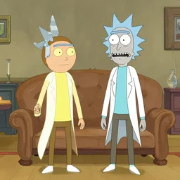 photo of rick and morty in 1 8 8 0 s