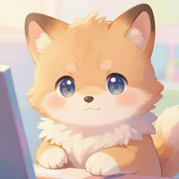 cute furry needs your help, TRENDING ON PIXIV, pleasing painterly pastel dreamy strokes palette extremely detailed anime eyes shiny light