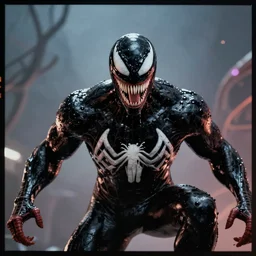 a film frame of Venom from 1954 movie Spiderman vs the space monster